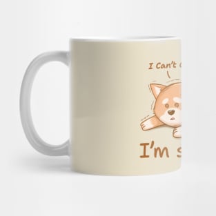 I'm so tired, I can't get up, A Shiba inu that runs out of energy Mug